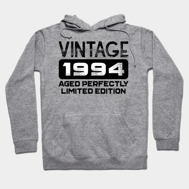 Birthday Gift Vintage 1994 Aged Perfectly Hoodie by colorsplash